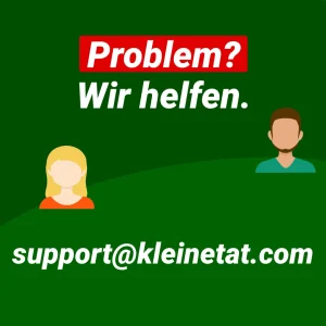 Zeigt die E-Mail-Adresse des Support-Teams